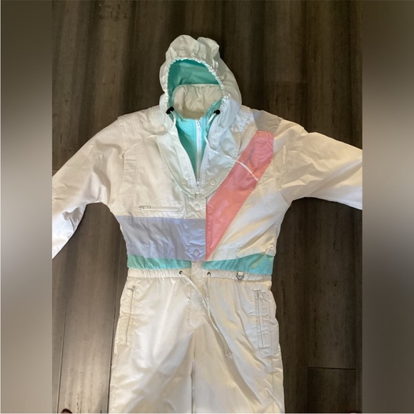 Obermeyer Gore-Tex Ski Snow Suit Size 4 White Vintage 80s great condition - Picture 3 of 6